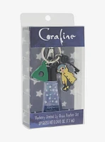 Coraline Multi Charm Blueberry Scented Lip Gloss Keychain Set