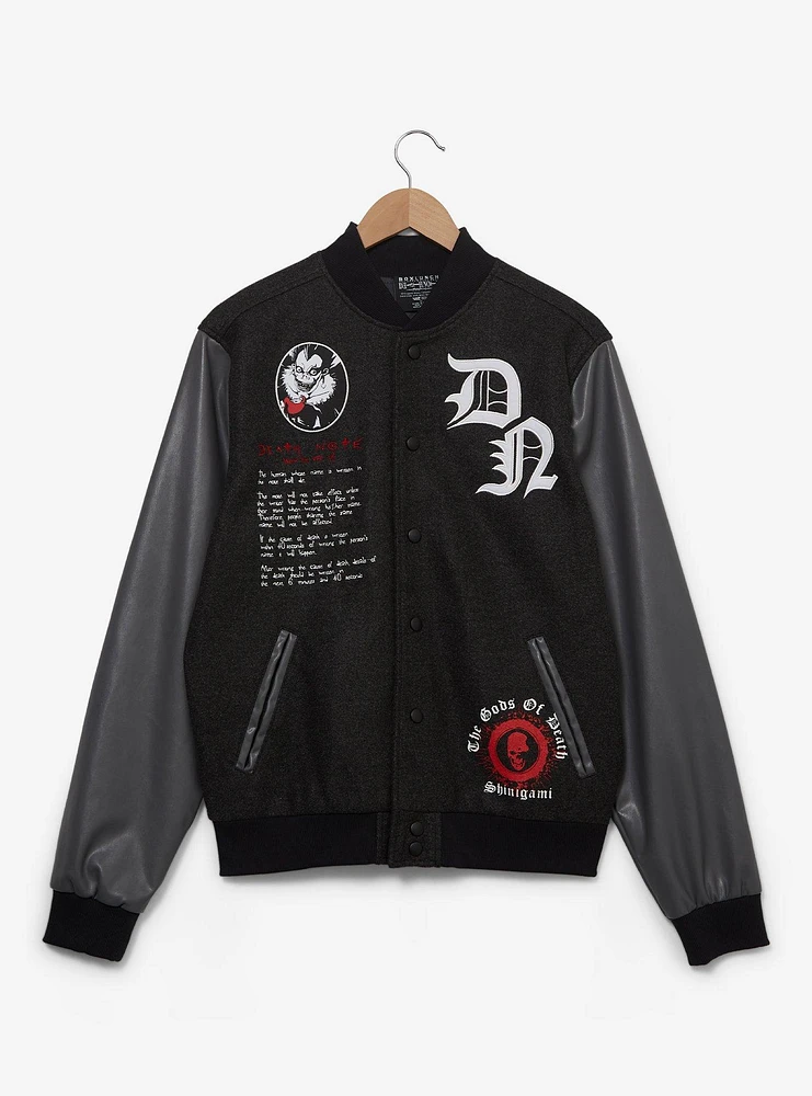 Death Note Embroidered Varsity Jacket — BoxLunch Exclusive