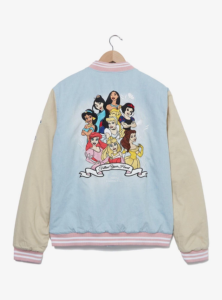 Disney Princesses Denim Women's Bomber Jacket - BoxLunch Exclusive