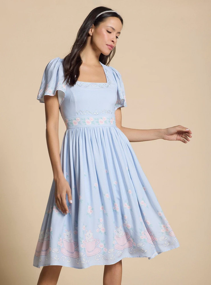 Disney The Aristocats Marie Embroidered Midi Dress