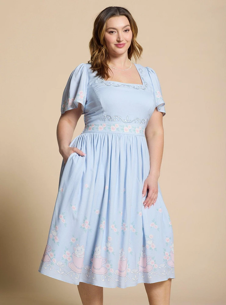 Disney The Aristocats Marie Embroidered Plus Midi Dress