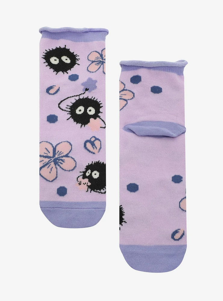 Studio Ghibli® Spirited Away Soot Sprites Cherry Blossom Quarter Crew Socks - BoxLunch Exclusive
