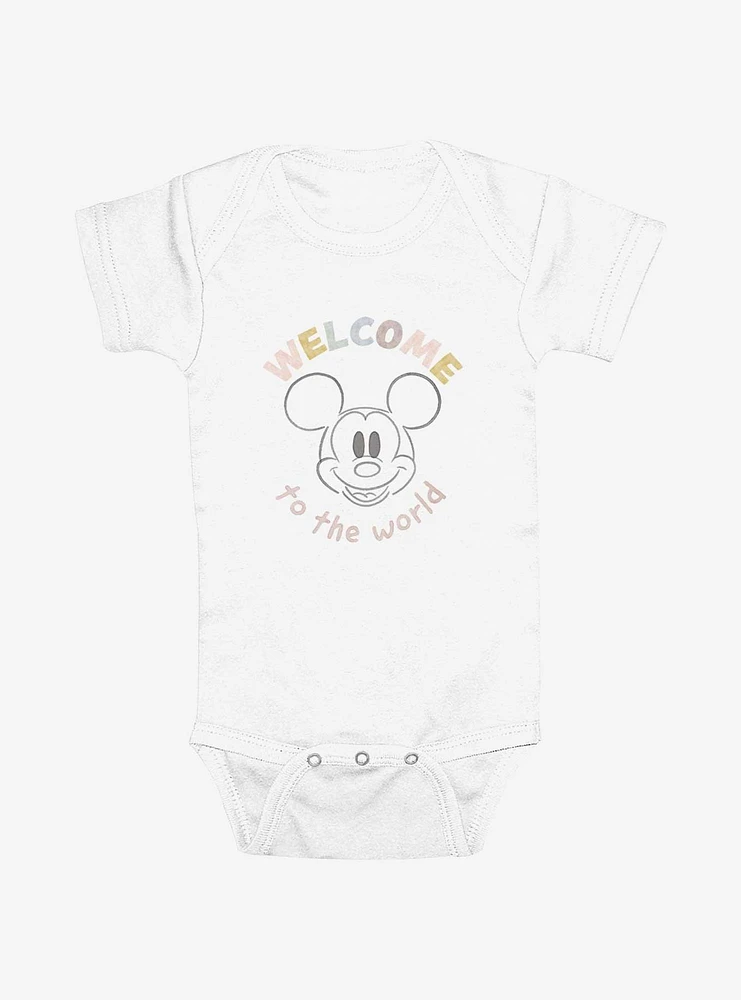 Disney Mickey Mouse Welcome To The World Infant Bodysuit