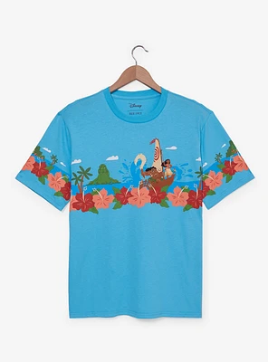Disney Moana Floral Scenic Women's T-Shirt - BoxLunch Exclusive