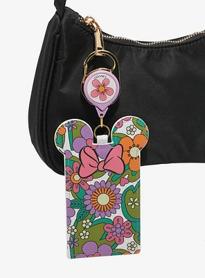 Disney Minnie Mouse Floral Retractable Lanyard