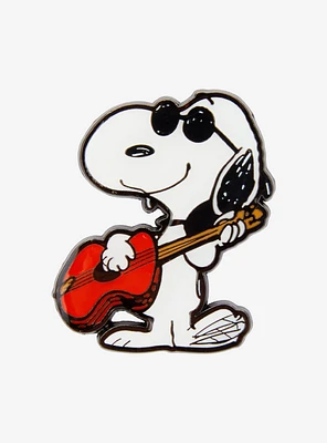 Loungefly Peanuts Snoopy Joe Cool Guitar Enamel Pin