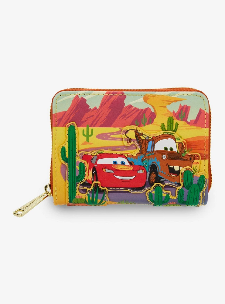 Loungefly Disney Pixar Cars Lightning McQueen and Mater Zip Wallet — BoxLunch Exclusive