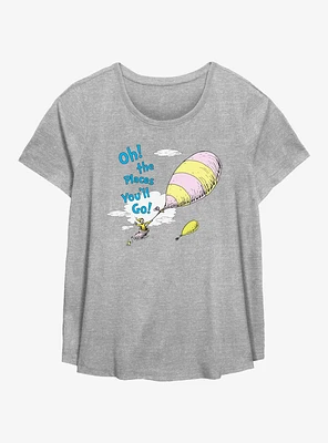 Dr. Seuss Oh The Places Womens T-Shirt Plus