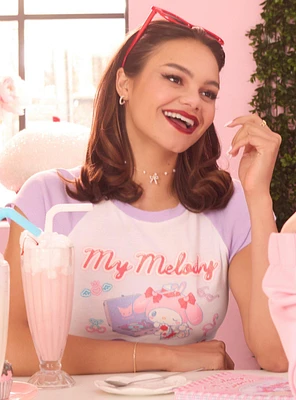 Sanrio My Melody Diner Record Player Women's Baby Tee — BoxLunch Exclusive