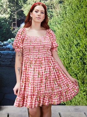 Disney Lilo & Stitch Reuben Gingham Plus Smock Dress