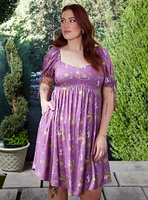 Disney Tangled Icons Allover Print Plus Smock Dress