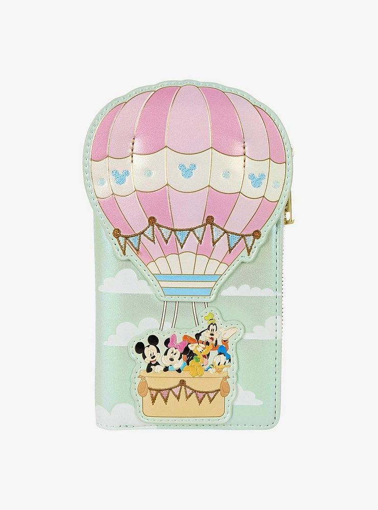 Loungefly Disney Mickey Mouse & Friends Hot Air Balloon Snap Wallet