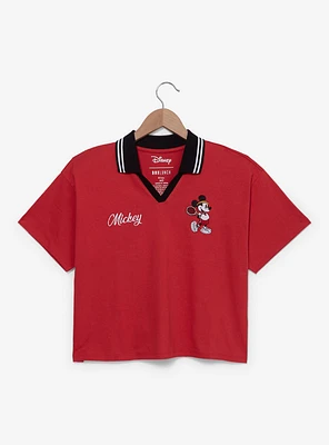 Disney Mickey Mouse Tennis Women's Cropped Polo T-Shirt - BoxLunch Exclusive