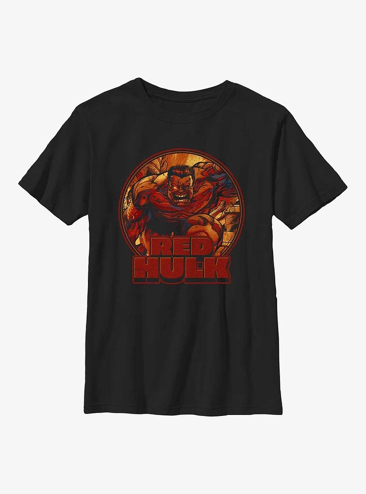 Marvel Red Hulk Big Mad Youth T-Shirt