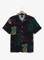 Dragon Ball Z Shenron Allover Print Woven Button-Up - BoxLunch Exclusive