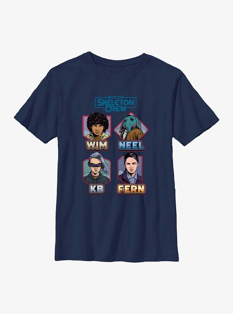 Star Wars: Skeleton Crew Names Youth T-Shirt