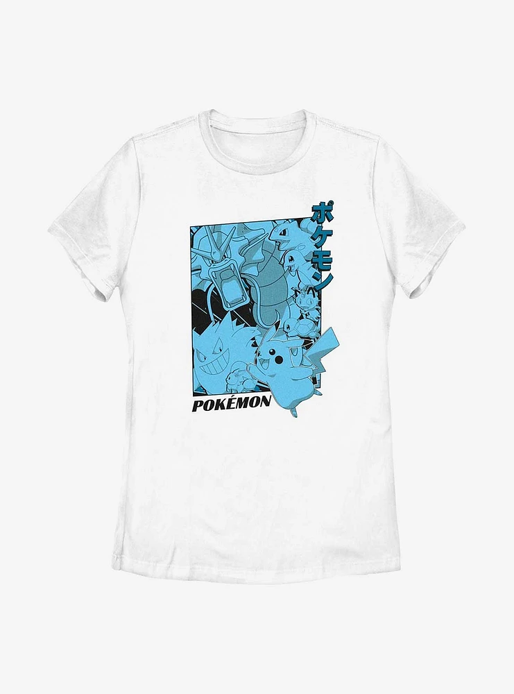 Pokemon All Stars Manga Style Womens T-Shirt
