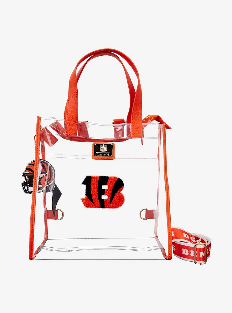 Loungefly NFL Cincinnati Bengals Clear Convertible Backpack & Tote Stadium Bag