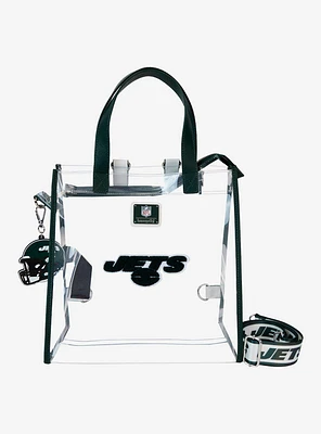 Loungefly NFL New York Jets Clear Convertible Backpack & Tote Stadium Bag