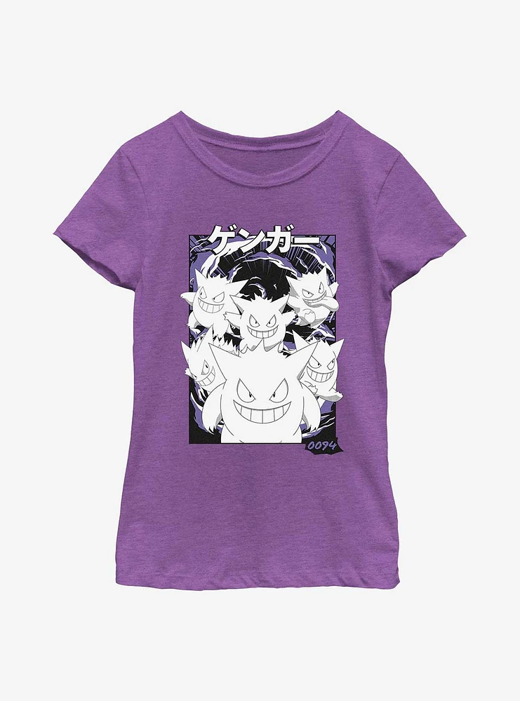 Pokemon Gengar Poster Youth Girls T-Shirt