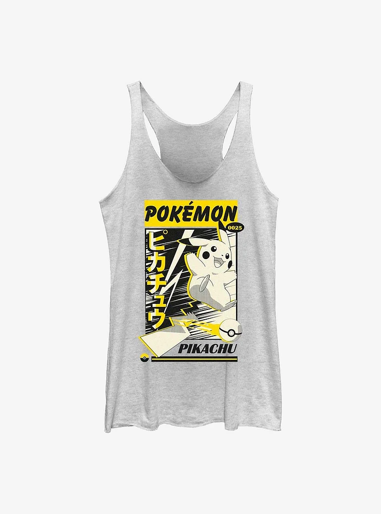 Pokemon Pikachu Card Poster Style Womens Tank Top