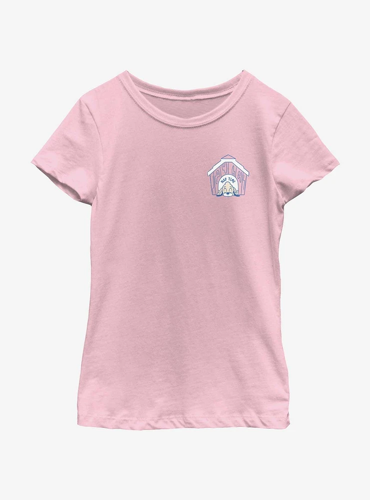 Disney Mickey Mouse Tired Doggy Pocket Youth Girls T-Shirt