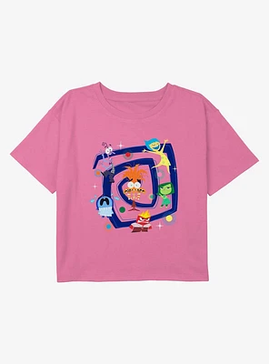 Inside Out 2 All Emotions Youth Girls Boxy Crop T-Shirt