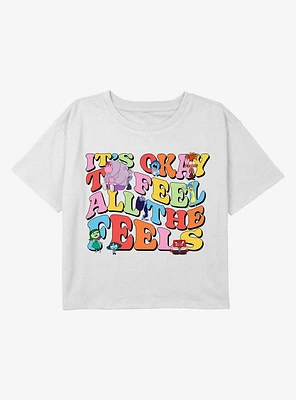 Inside Out 2 Feel Everything Youth Girls Boxy Crop T-Shirt