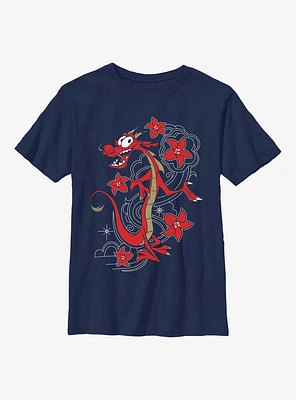 Disney Princesses Mushu Floral Youth T-Shirt