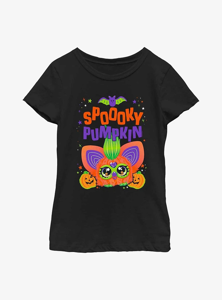 Furby Spooky Pumpkin Youth Girls T-Shirt
