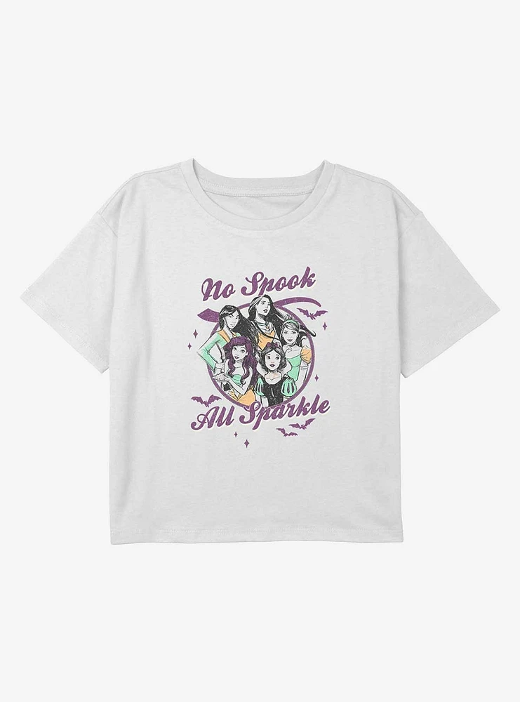 Disney Princesses All Treats Youth Girls Boxy Crop T-Shirt