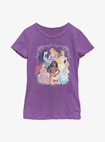 Disney Princesses Bordered Youth Girls T-Shirt