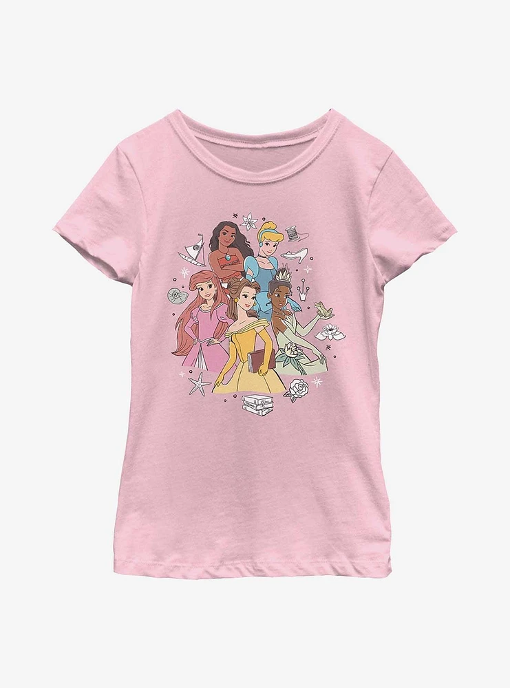 Disney Princesses Dream Team Assemble Youth Girls T-Shirt