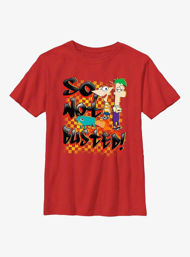 Phineas And Ferb So Not Busted Youth T-Shirt