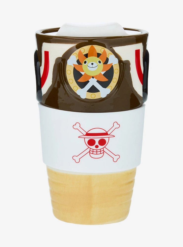 One Piece Thousand Sunny Figural Ceramic Travel Mug