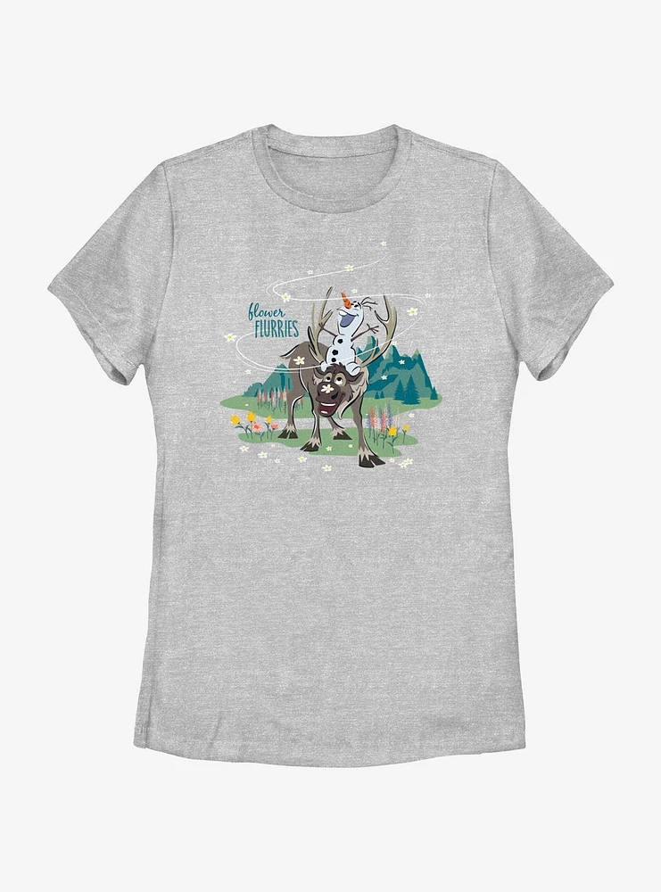 Disney Frozen Flower Flurries Womens T-Shirt