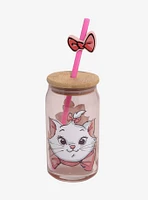 Disney The Aristocats Marie Pink Glass Tumbler with Straw Charm