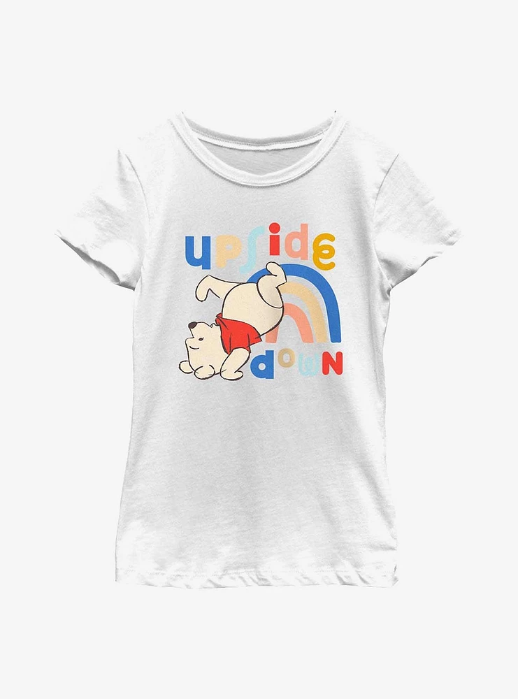 Disney Winnie The Pooh Upside Down Youth Girls T-Shirt