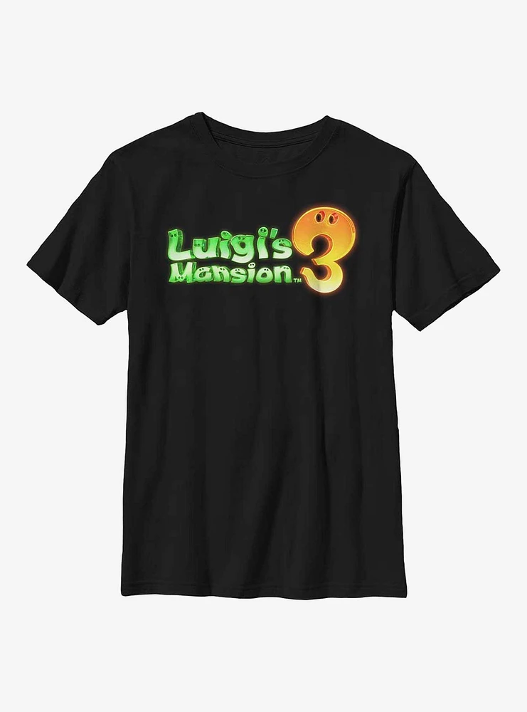 Nintendo Luigi's Mansion 3 Logo Youth T-Shirt