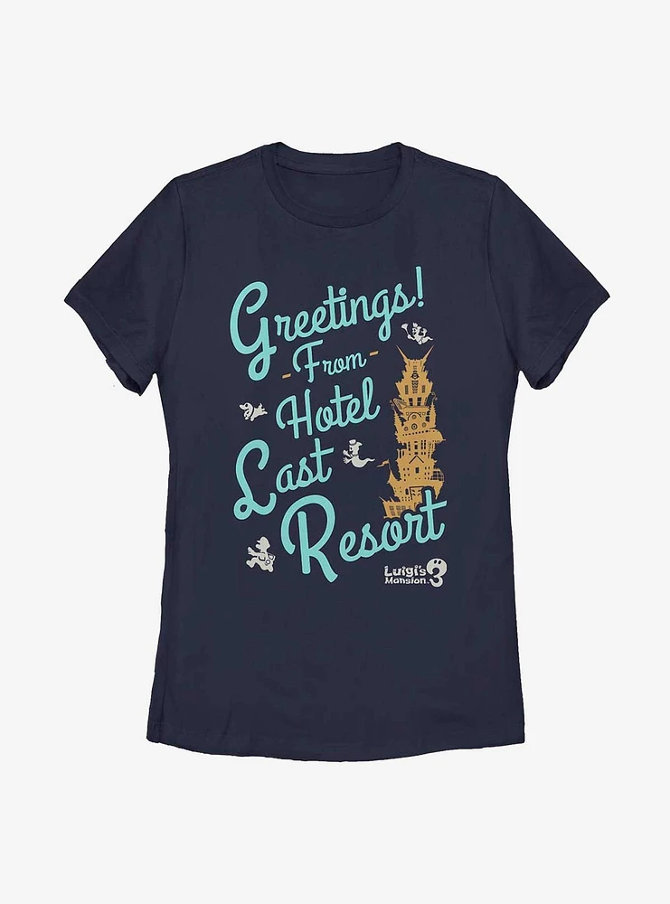 Nintendo Luigi's Mansion 3 Greetings From Last Resort Womens T-Shirt