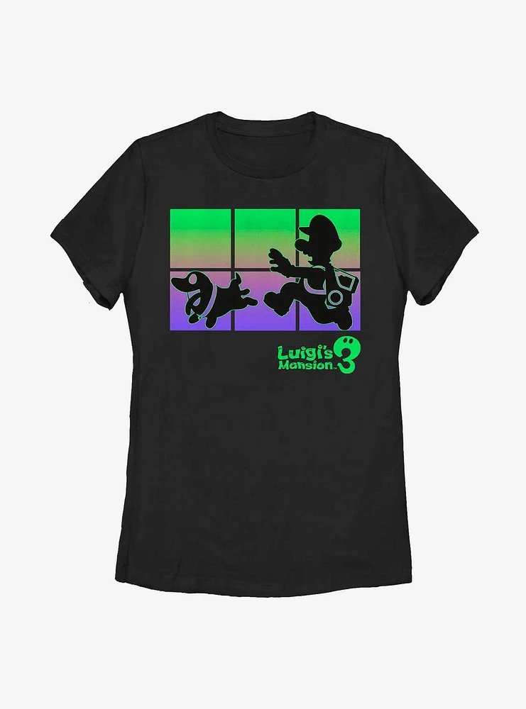 Nintendo Luigi's Mansion 3 Running With Polterpup Womens T-Shirt