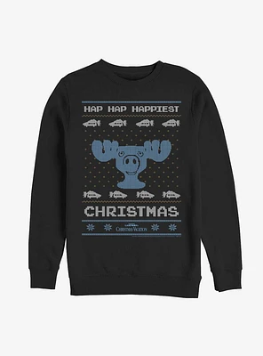 National Lampoon's Christmas Vacation Hap Happiest Ugly Sweater Pattern Sweatshirt