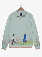 Studio Ghibli® Howl's Moving Castle Howl & Sophie Meadow Scene Quarter Zip Crewneck - BoxLunch Exclusive