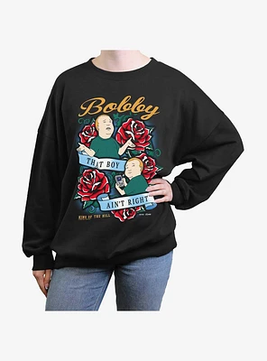 King Of The Hill Bobby Tattoo Style Womens Oversized Sweatshirt