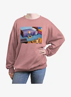King Of The Hill Bobby Meditating Womens Oversized Sweatshirt