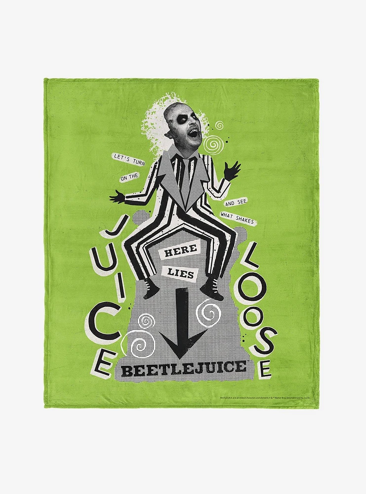 Beetlejuice Juice Is Loose Silk Touch Throw Blanket