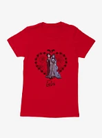 Corpse Bride Spiderweb Heart Portrait Womens T-Shirt