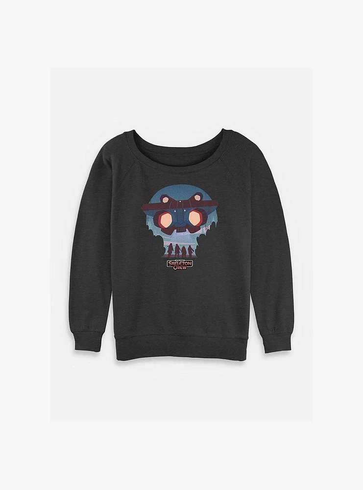 Skeleton Crew Kids And Ship Womens Slouchy Sweatshirt