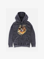 Skeleton Crew Cool Blue Mineral Wash Hoodie