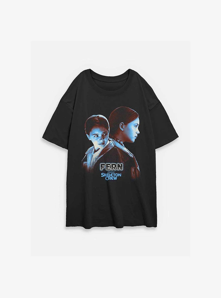 Skeleton Crew Fern Heroic Womens Oversized T-Shirt